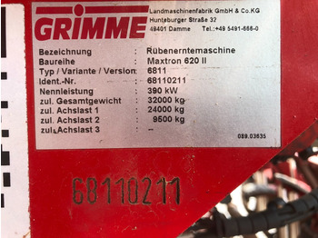 Juurikkaannostokone Grimme MAXTRON 620 II: kuva Juurikkaannostokone Grimme MAXTRON 620 II