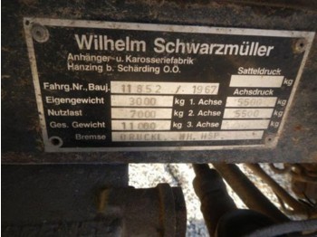 Schwarzmüller 2-Achsanhänger 2350x6000 Privatverkauf - Maatalous perävaunu