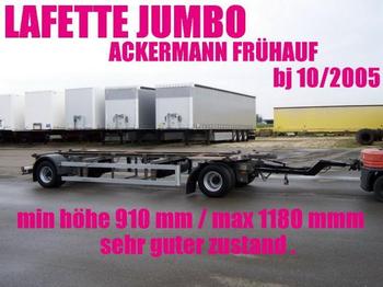 Ackermann LAFETTE JUMBO 910 - 1180 mm zwillingsbereift 2 x - Konttialus/ Vaihtokuormatilat perävaunu