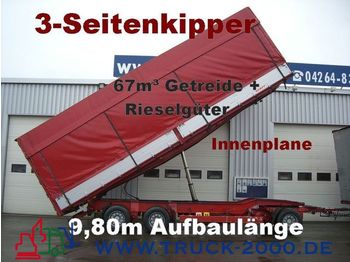 KEMPF 3-Seiten Getreidekipper 67m³   9.80m Aufbaulänge - Säiliöperävaunu