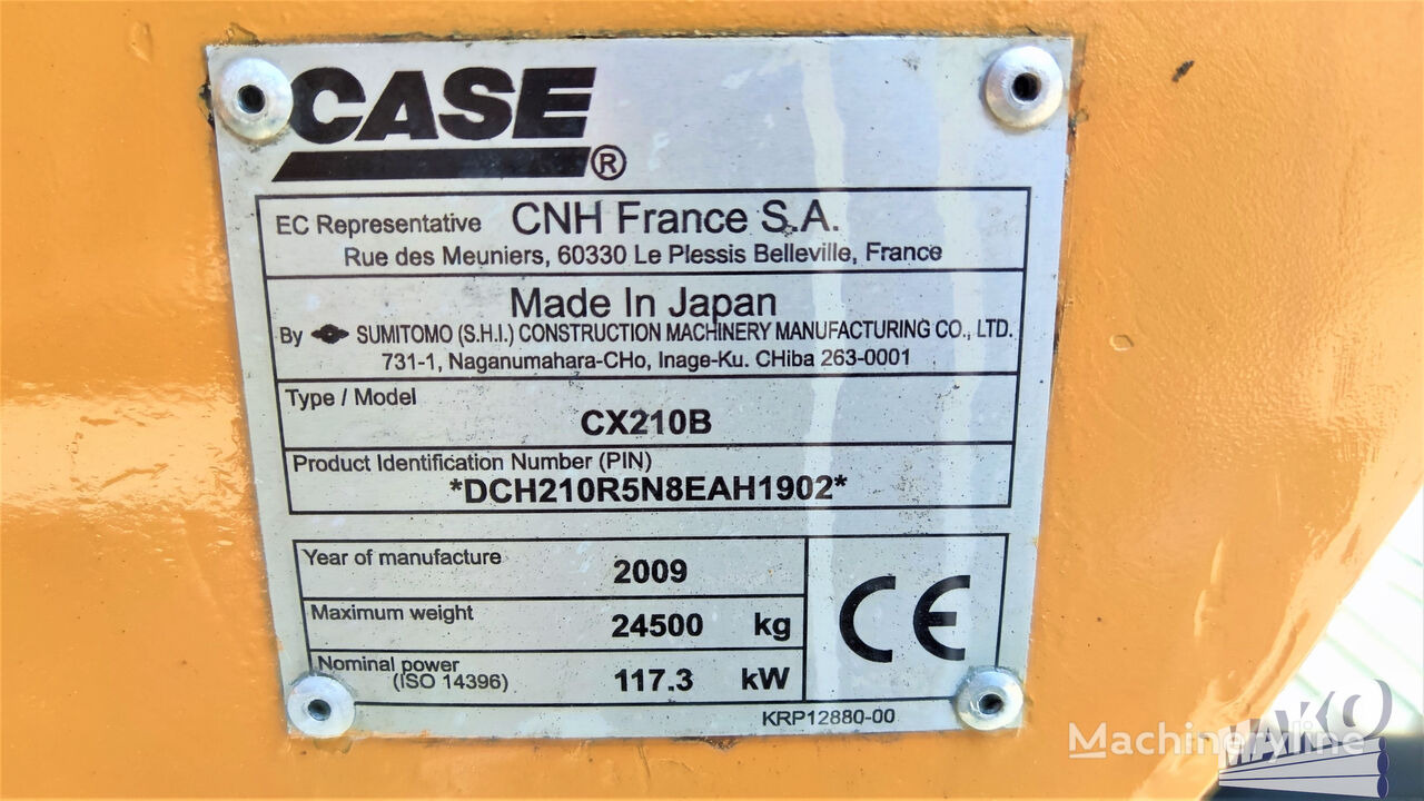 Telakaivukone Case CX210B: kuva Telakaivukone Case CX210B