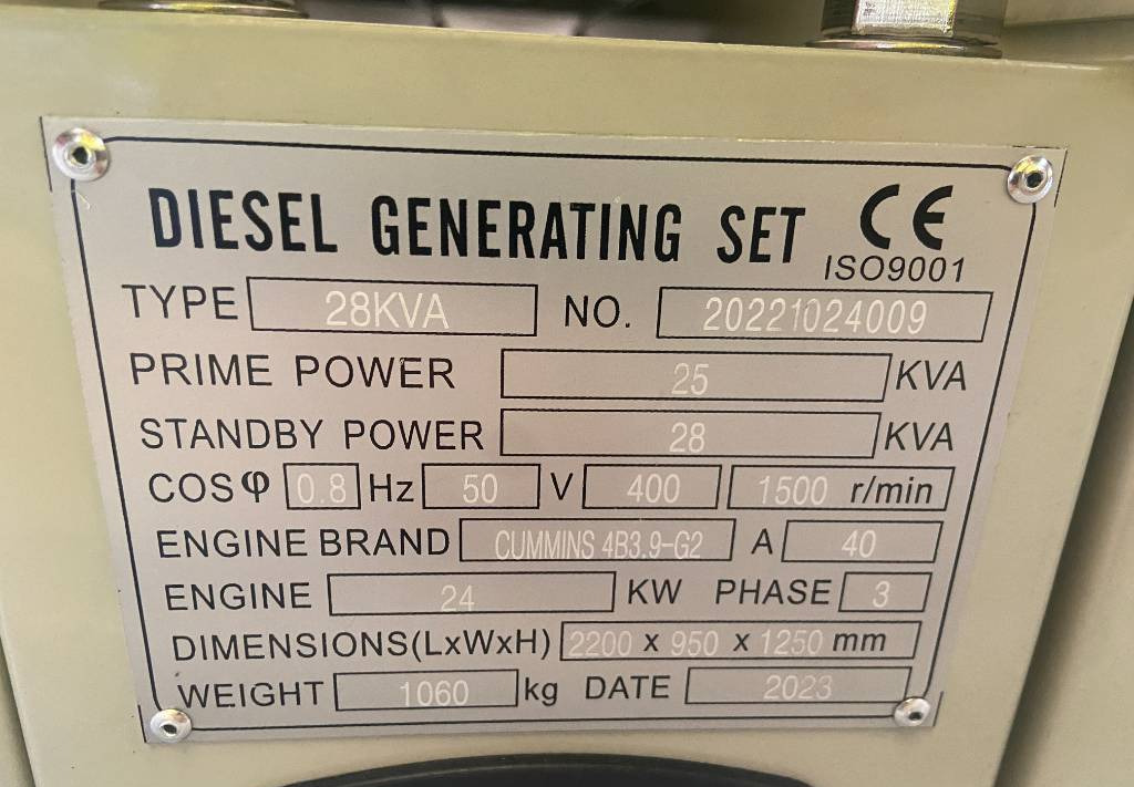 Sähkögeneraattori Cummins 4B3.9-G2 - 28 kVA Generator - DPX-19830: kuva Sähkögeneraattori Cummins 4B3.9-G2 - 28 kVA Generator - DPX-19830