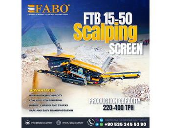 FABO FTB-1550 MOBILE SCALPING SCREEN - Mobiilimurskain: kuva FABO FTB-1550 MOBILE SCALPING SCREEN - Mobiilimurskain