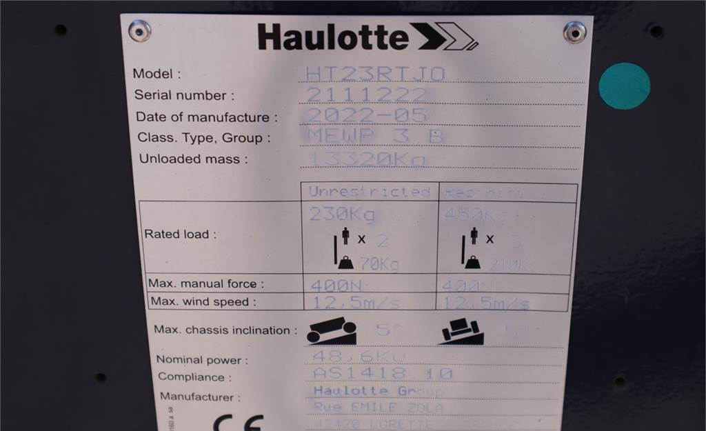 Kuukulkija Haulotte HT23RTJO Valid Inspection, *Guarantee! Diesel, 4x4: kuva Kuukulkija Haulotte HT23RTJO Valid Inspection, *Guarantee! Diesel, 4x4