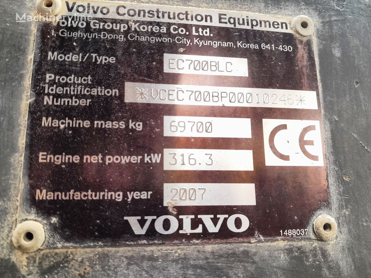 Telakaivukone Volvo EC700BLC: kuva Telakaivukone Volvo EC700BLC