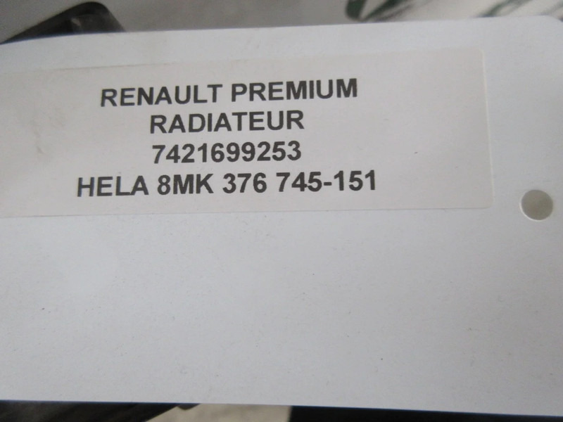 Jäähdytin - Kuorma-auto Renault PREMIUM 7421699253 RADIATEUR HELA 8MK 376 745- 151: kuva Jäähdytin - Kuorma-auto Renault PREMIUM 7421699253 RADIATEUR HELA 8MK 376 745- 151