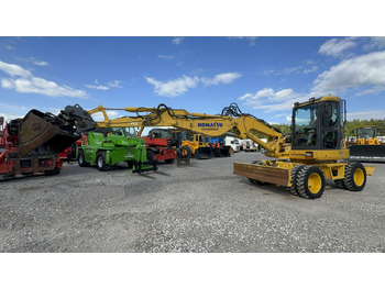 Pyöräalustainen kaivinkone Komatsu PW 98 MR 8 Pług + Podpory 10ton Szybkozłącze: kuva Pyöräalustainen kaivinkone Komatsu PW 98 MR 8 Pług + Podpory 10ton Szybkozłącze