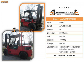 Vastapainotrukki Mitsubishi FD40: kuva Vastapainotrukki Mitsubishi FD40