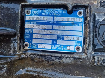 Vaihdelaatikko ZF Astronic 12AS1210TO Gearbox: kuva Vaihdelaatikko ZF Astronic 12AS1210TO Gearbox
