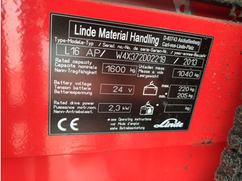 Pinoamistrukki Linde L16-372-APi: kuva Pinoamistrukki Linde L16-372-APi