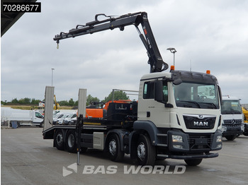 Kuljetin kuorma-auto, Nosturiauto MAN TGS 35.360 8X2 HIAB X-Hiduo 158 BS-3 Crane Lift+lenkasche Machine transporter Euro 6: kuva Kuljetin kuorma-auto, Nosturiauto MAN TGS 35.360 8X2 HIAB X-Hiduo 158 BS-3 Crane Lift+lenkasche Machine transporter Euro 6