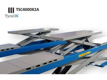 Korjaamolaitteet TSC4000X2A Alignment scissor lift - On floor - Free wheel lifting system - 4.8 m lightened runways - 4T - Mounted on the floor: kuva Korjaamolaitteet TSC4000X2A Alignment scissor lift - On floor - Free wheel lifting system - 4.8 m lightened runways - 4T - Mounted on the floor