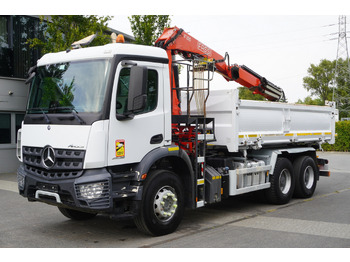 Nosturiauto MERCEDES-BENZ Arocs 2636 / 6x4 / HDS Fassi / 3-Way Tipper / Bortmatic: kuva Nosturiauto MERCEDES-BENZ Arocs 2636 / 6x4 / HDS Fassi / 3-Way Tipper / Bortmatic