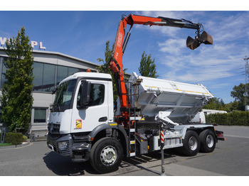 Nosturiauto MERCEDES-BENZ Arocs 2636 / 6x4 / HDS Fassi / 3-Way Tipper / Bortmatic: kuva Nosturiauto MERCEDES-BENZ Arocs 2636 / 6x4 / HDS Fassi / 3-Way Tipper / Bortmatic