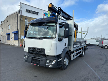 Lava-kuorma-auto, Nosturiauto Renault Trucks D 14 Flatbed drop side poling truck: kuva Lava-kuorma-auto, Nosturiauto Renault Trucks D 14 Flatbed drop side poling truck