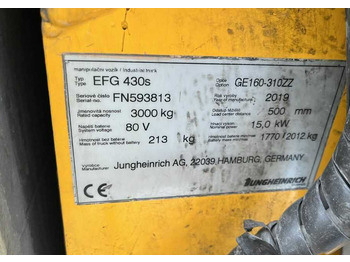 Sähkötrukki Jungheinrich EFG430: kuva Sähkötrukki Jungheinrich EFG430