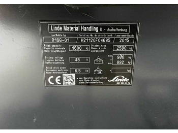 Työntömastotrukki Linde R16G: kuva Työntömastotrukki Linde R16G Työntömastotrukki Linde R16G: kuva Työntömastotrukki Linde R16G