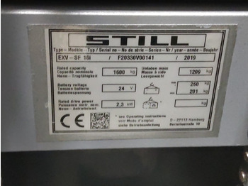 Pinoamistrukki Still EXV-SF16I/BATT.NEU: kuva Pinoamistrukki Still EXV-SF16I/BATT.NEU