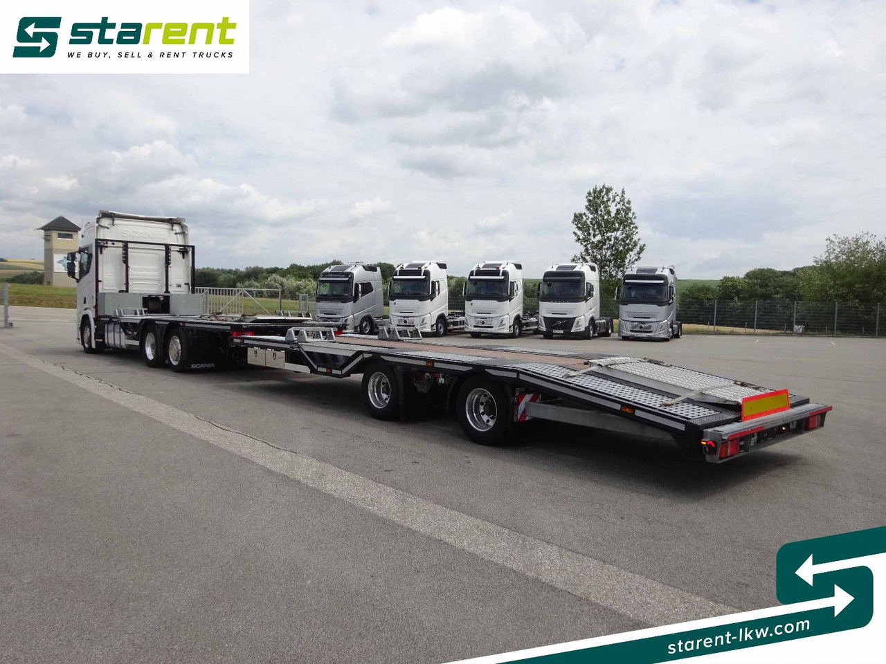 Lava-kuorma-auto Scania R770 V8 Fahrzeugtransporter + Ziegler Anhänger: kuva Lava-kuorma-auto Scania R770 V8 Fahrzeugtransporter + Ziegler Anhänger