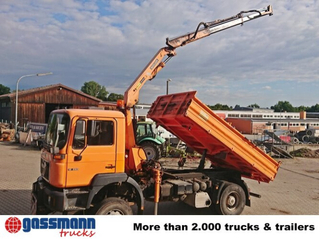 MAN 19.293 4x4 BL mit Kran Meiller MK77RS2 - Kippiauto kuorma-auto, Nosturiauto: kuva MAN 19.293 4x4 BL mit Kran Meiller MK77RS2 - Kippiauto kuorma-auto, Nosturiauto MAN 19.293 4x4 BL mit Kran Meiller MK77RS2 - Kippiauto kuorma-auto, Nosturiauto: kuva MAN 19.293 4x4 BL mit Kran Meiller MK77RS2 - Kippiauto kuorma-auto, Nosturiauto