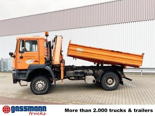 MAN 19.293 4x4 BL mit Kran Meiller MK77RS2 - Kippiauto kuorma-auto, Nosturiauto: kuva MAN 19.293 4x4 BL mit Kran Meiller MK77RS2 - Kippiauto kuorma-auto, Nosturiauto MAN 19.293 4x4 BL mit Kran Meiller MK77RS2 - Kippiauto kuorma-auto, Nosturiauto: kuva MAN 19.293 4x4 BL mit Kran Meiller MK77RS2 - Kippiauto kuorma-auto, Nosturiauto