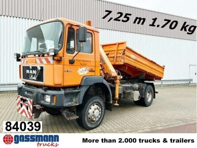 MAN 19.293 4x4 BL mit Kran Meiller MK77RS2 - Kippiauto kuorma-auto, Nosturiauto: kuva MAN 19.293 4x4 BL mit Kran Meiller MK77RS2 - Kippiauto kuorma-auto, Nosturiauto MAN 19.293 4x4 BL mit Kran Meiller MK77RS2 - Kippiauto kuorma-auto, Nosturiauto: kuva MAN 19.293 4x4 BL mit Kran Meiller MK77RS2 - Kippiauto kuorma-auto, Nosturiauto