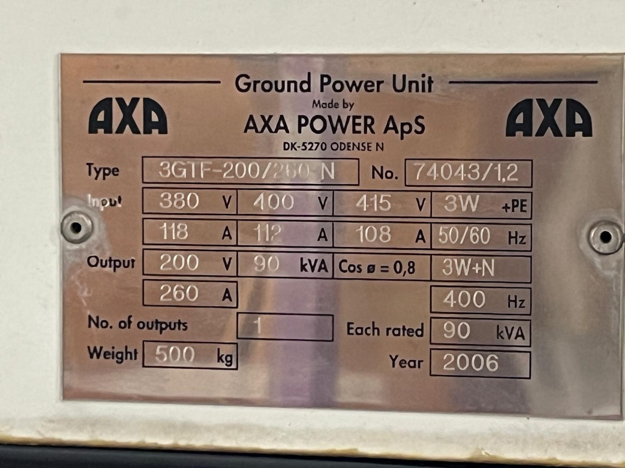 Axa Power - 90kva 3GTF-200/260N Hangar Use - Maavirtalaite: kuva Axa Power - 90kva 3GTF-200/260N Hangar Use - Maavirtalaite Axa Power - 90kva 3GTF-200/260N Hangar Use - Maavirtalaite: kuva Axa Power - 90kva 3GTF-200/260N Hangar Use - Maavirtalaite