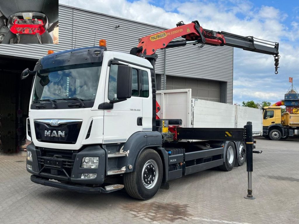 MAN TG-S 26.420 6x2 BL Pritsche Kran Palf. PK 22002+ - Nosturiauto: kuva MAN TG-S 26.420 6x2 BL Pritsche Kran Palf. PK 22002+ - Nosturiauto MAN TG-S 26.420 6x2 BL Pritsche Kran Palf. PK 22002+ - Nosturiauto: kuva MAN TG-S 26.420 6x2 BL Pritsche Kran Palf. PK 22002+ - Nosturiauto