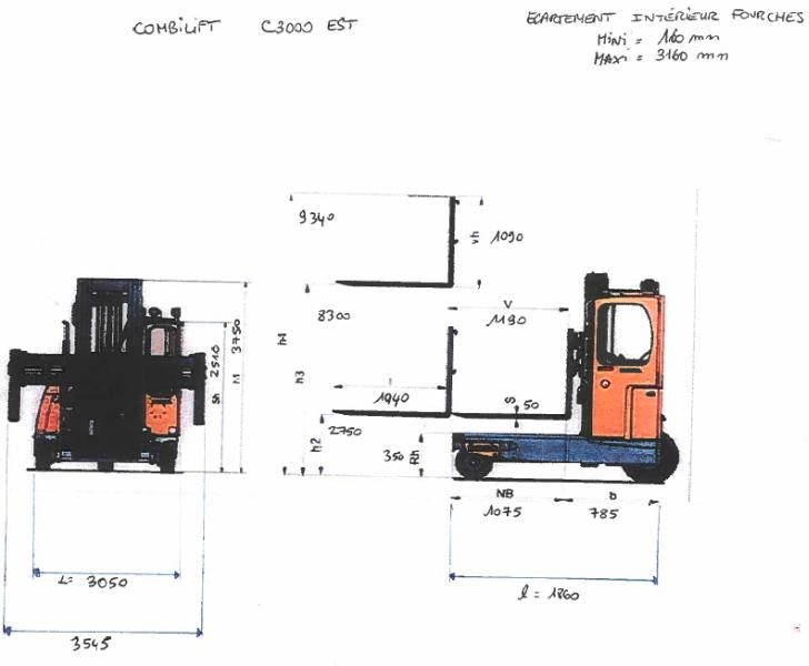 Nelitietrukki Combilift C3000EST: kuva Nelitietrukki Combilift C3000EST