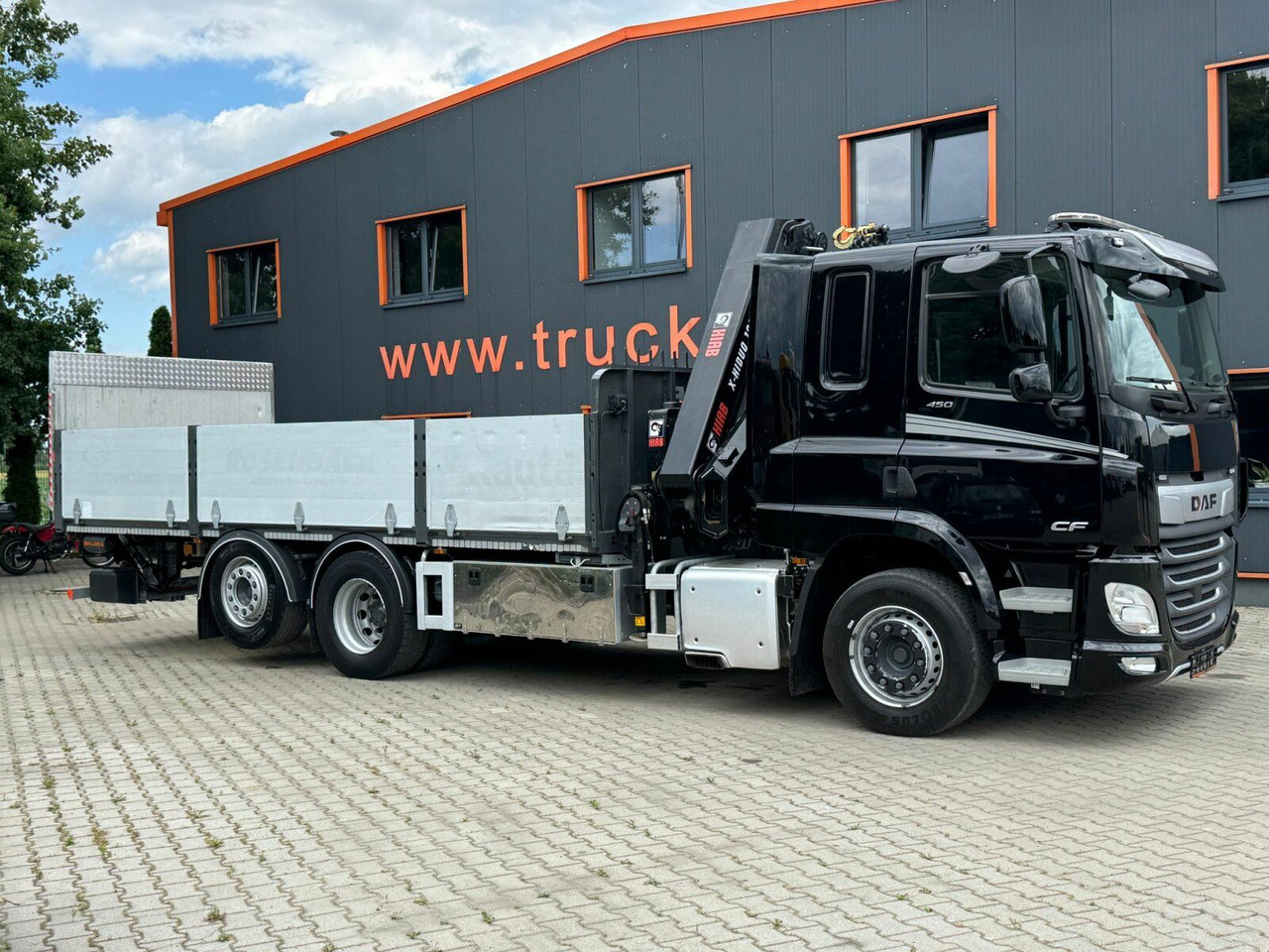 DAF CF 450 FAN 6x2 Pritsche mit Kran HIAB 188 E-6 - Lava-kuorma-auto, Nosturiauto: kuva DAF CF 450 FAN 6x2 Pritsche mit Kran HIAB 188 E-6 - Lava-kuorma-auto, Nosturiauto DAF CF 450 FAN 6x2 Pritsche mit Kran HIAB 188 E-6 - Lava-kuorma-auto, Nosturiauto: kuva DAF CF 450 FAN 6x2 Pritsche mit Kran HIAB 188 E-6 - Lava-kuorma-auto, Nosturiauto