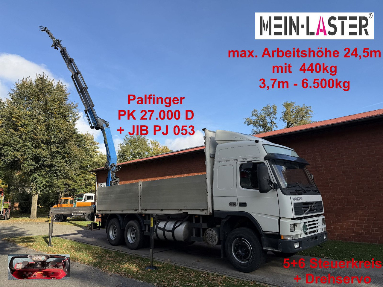 Volvo FM12 380 PK 27000D 24,5m 5+6 Deutscher LKW - Nosturiauto: kuva  Volvo FM12 380 PK 27000D 24,5m 5+6 Deutscher LKW - Nosturiauto Volvo FM12 380 PK 27000D 24,5m 5+6 Deutscher LKW - Nosturiauto: kuva  Volvo FM12 380 PK 27000D 24,5m 5+6 Deutscher LKW - Nosturiauto
