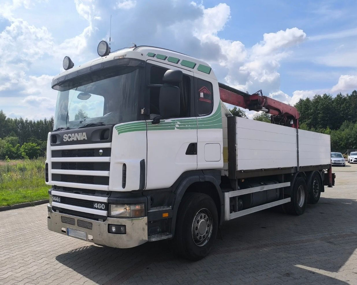 SCANIA 144.460 - Lava-kuorma-auto, Nosturiauto: kuva SCANIA 144.460 - Lava-kuorma-auto, Nosturiauto SCANIA 144.460 - Lava-kuorma-auto, Nosturiauto: kuva SCANIA 144.460 - Lava-kuorma-auto, Nosturiauto