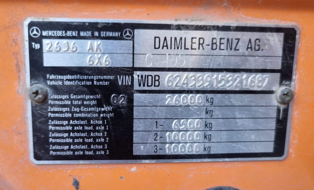 Mercedes-Benz - 2636 AK 6x6 - Kippiauto kuorma-auto: kuva Mercedes-Benz - 2636 AK 6x6 - Kippiauto kuorma-auto Mercedes-Benz - 2636 AK 6x6 - Kippiauto kuorma-auto: kuva Mercedes-Benz - 2636 AK 6x6 - Kippiauto kuorma-auto