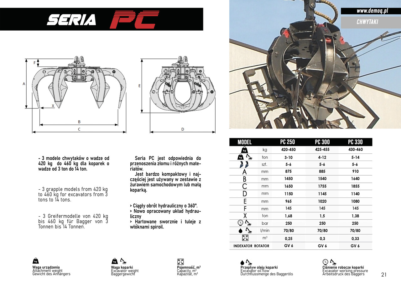 DEMOQ PC300 Hydraulic Polyp -grab - Kahmari - Rakennuskoneet: kuva DEMOQ PC300 Hydraulic Polyp -grab - Kahmari - Rakennuskoneet DEMOQ PC300 Hydraulic Polyp -grab - Kahmari - Rakennuskoneet: kuva DEMOQ PC300 Hydraulic Polyp -grab - Kahmari - Rakennuskoneet