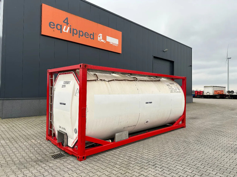 Varastosäiliö kuljetusta varten polttoaine SINGAMAS 20FT ISO, 26.000L/1-COMP/3 BAFFELS/3 manholes, 5Y: 07-2027, L4BN, T11: kuva Varastosäiliö kuljetusta varten polttoaine SINGAMAS 20FT ISO, 26.000L/1-COMP/3 BAFFELS/3 manholes, 5Y: 07-2027, L4BN, T11