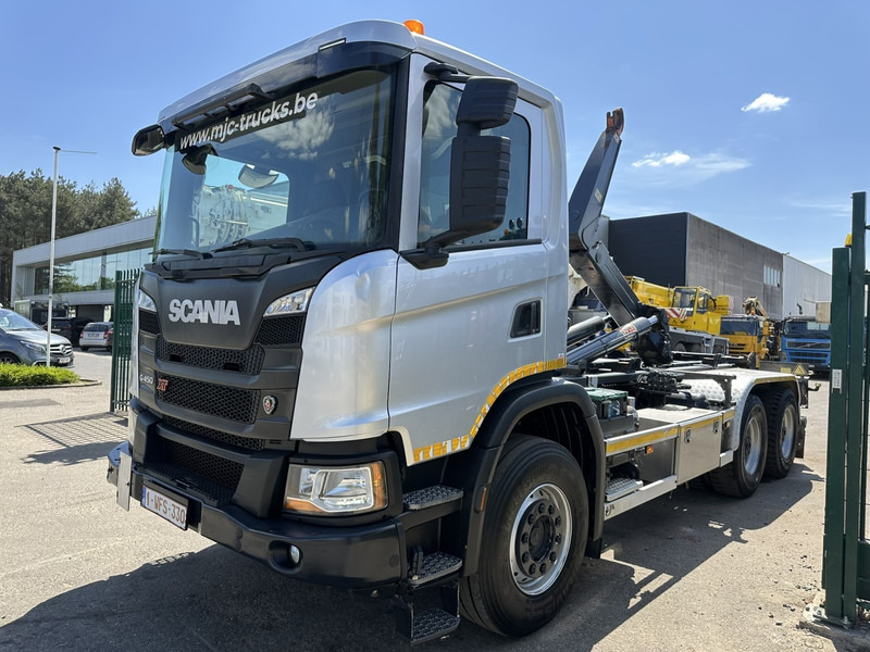 Scania G450 XT 6X4 AJK HAAKSYSTEEM 20T - 5760mm - WB 3m90 - HUB REDUCTION / STEEL SUSPENSION - EURO 6 - BE TRUCK - Koukkulava kuorma-auto: kuva Scania G450 XT 6X4 AJK HAAKSYSTEEM 20T - 5760mm - WB 3m90 - HUB REDUCTION / STEEL SUSPENSION - EURO 6 - BE TRUCK - Koukkulava kuorma-auto Scania G450 XT 6X4 AJK HAAKSYSTEEM 20T - 5760mm - WB 3m90 - HUB REDUCTION / STEEL SUSPENSION - EURO 6 - BE TRUCK - Koukkulava kuorma-auto: kuva Scania G450 XT 6X4 AJK HAAKSYSTEEM 20T - 5760mm - WB 3m90 - HUB REDUCTION / STEEL SUSPENSION - EURO 6 - BE TRUCK - Koukkulava kuorma-auto