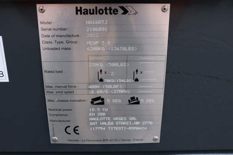 Puomilava Haulotte HA16RTJ Valid Inspection, *Guarantee! Diesel, 4x4: kuva Puomilava Haulotte HA16RTJ Valid Inspection, *Guarantee! Diesel, 4x4