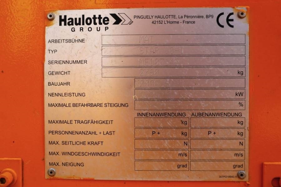Puomilava Haulotte Star 10AC Electric, 10m Working Height, 3m Reach,: kuva Puomilava Haulotte Star 10AC Electric, 10m Working Height, 3m Reach,