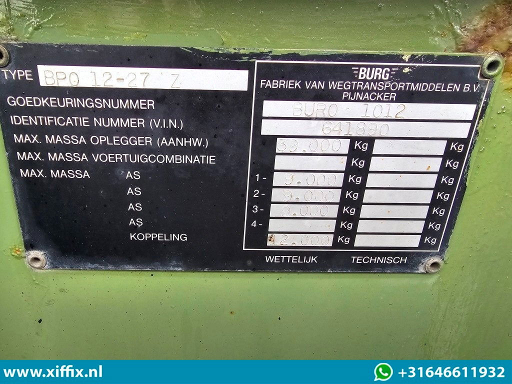 Säiliöpuoliperävaunu Burg 3-ass. Geisoleerde RVS tank oplegger / Food / 1 Compartiment: kuva Säiliöpuoliperävaunu Burg 3-ass. Geisoleerde RVS tank oplegger / Food / 1 Compartiment