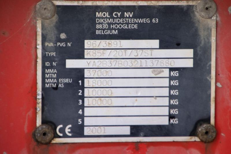 Kippiauto puoliperävaunu Mol MOL K85F/20T/37ST: kuva Kippiauto puoliperävaunu Mol MOL K85F/20T/37ST