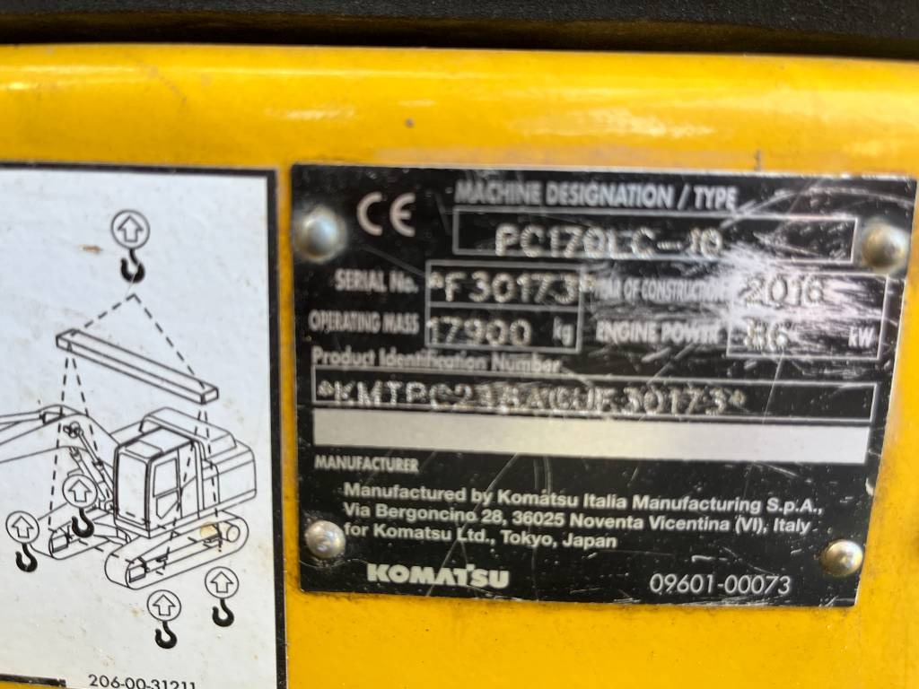 Telakaivukone Komatsu PC 170 LC-10: kuva Telakaivukone Komatsu PC 170 LC-10