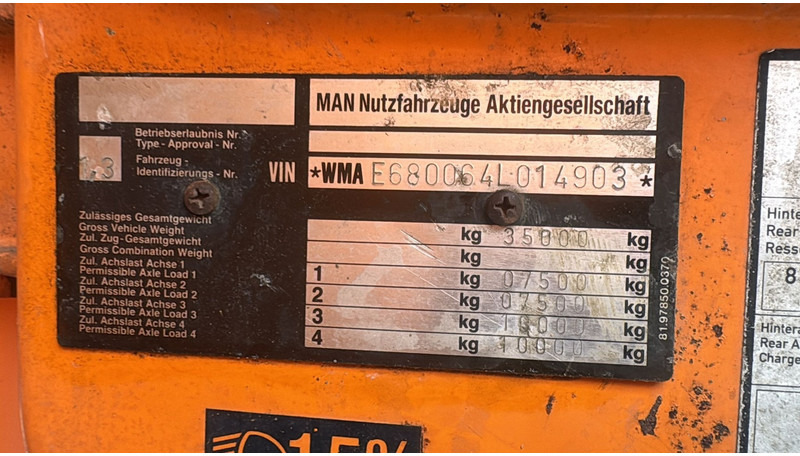 MAN 35.403 (8X6 / 3 PONTS / LAMES / GRAND PONT / 6 CYLINDER / STEEL SUSP.) - Kippiauto kuorma-auto: kuva MAN 35.403 (8X6 / 3 PONTS / LAMES / GRAND PONT / 6 CYLINDER / STEEL SUSP.) - Kippiauto kuorma-auto MAN 35.403 (8X6 / 3 PONTS / LAMES / GRAND PONT / 6 CYLINDER / STEEL SUSP.) - Kippiauto kuorma-auto: kuva MAN 35.403 (8X6 / 3 PONTS / LAMES / GRAND PONT / 6 CYLINDER / STEEL SUSP.) - Kippiauto kuorma-auto