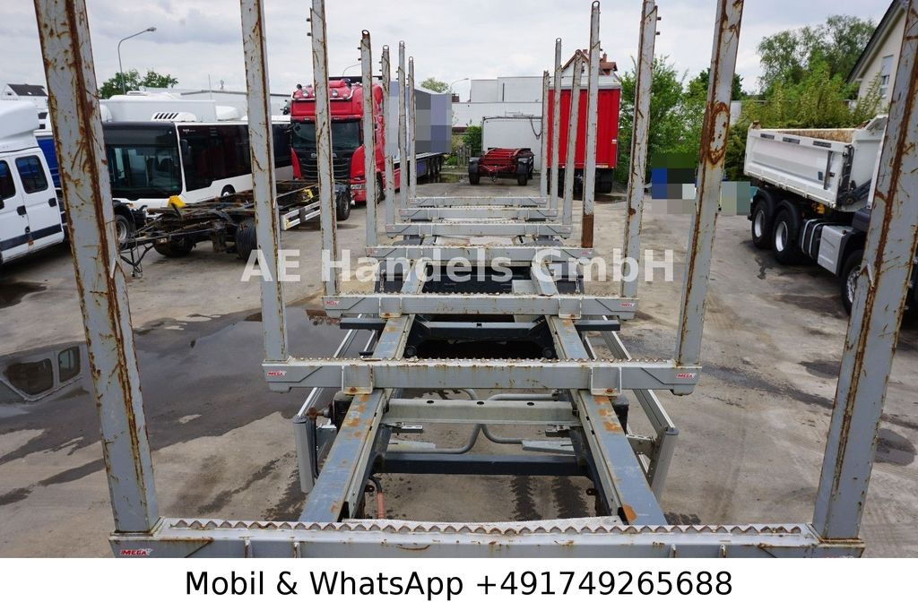 Puu puoliperävaunu MEGA ND3-C231 Lang-Holz *8x Rungen / Liftachse: kuva Puu puoliperävaunu MEGA ND3-C231 Lang-Holz *8x Rungen / Liftachse