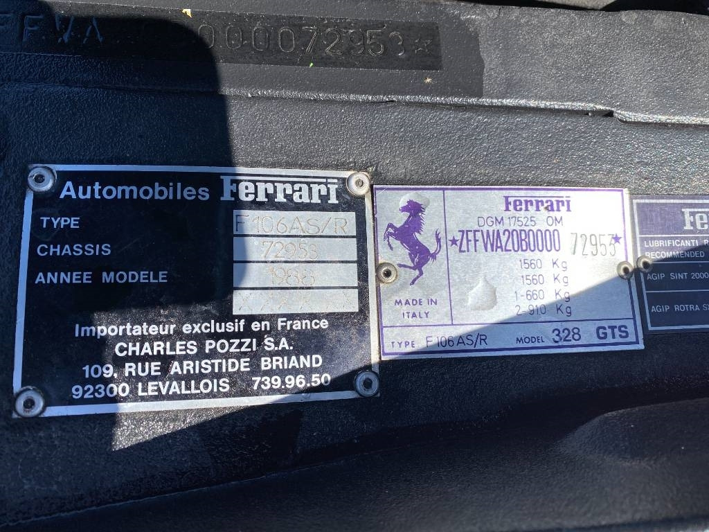 Henkilöauto Ferrari 328 GTS / Origine Française endommagé: kuva Henkilöauto Ferrari 328 GTS / Origine Française endommagé Henkilöauto Ferrari 328 GTS / Origine Française endommagé: kuva Henkilöauto Ferrari 328 GTS / Origine Française endommagé