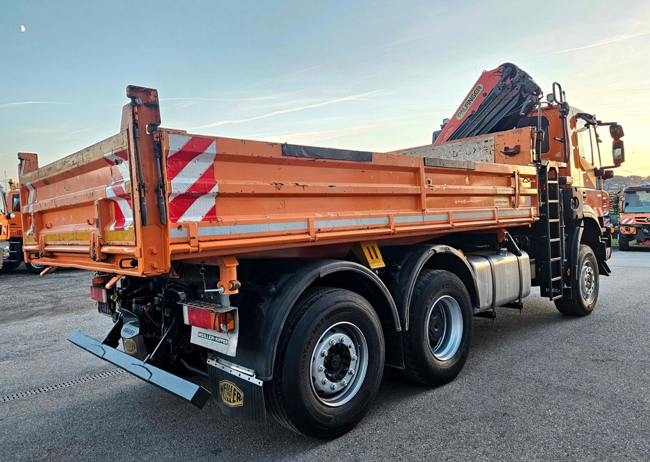 Kippiauto kuorma-auto, Nosturiauto Iveco Trakker 410 6x4-4 EEV Palfinger PK12502 Funk: kuva Kippiauto kuorma-auto, Nosturiauto Iveco Trakker 410 6x4-4 EEV Palfinger PK12502 Funk