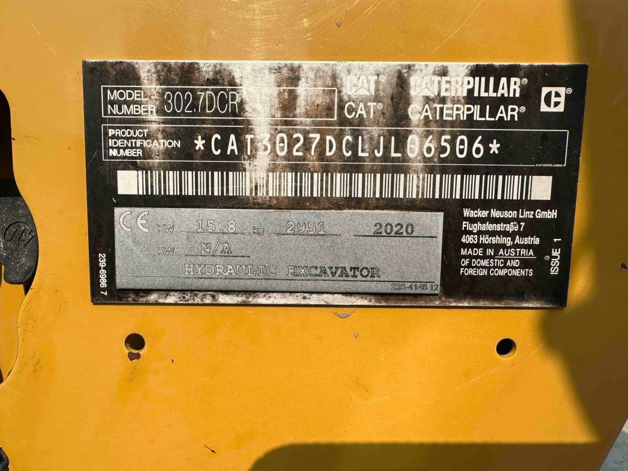 Telakaivukone CAT 302.7DCR: kuva Telakaivukone CAT 302.7DCR Telakaivukone CAT 302.7DCR: kuva Telakaivukone CAT 302.7DCR