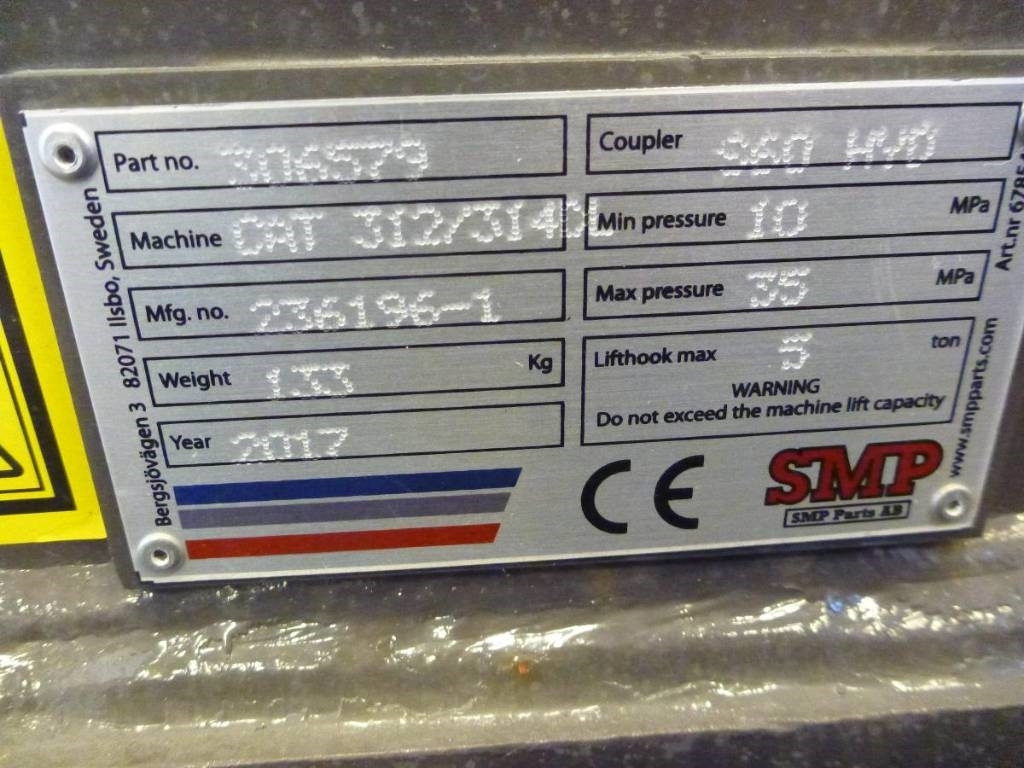 SMP S60 Redskapsfäste Nydel - Hydrauliikka - Rakennuskoneet: kuva SMP S60 Redskapsfäste Nydel - Hydrauliikka - Rakennuskoneet SMP S60 Redskapsfäste Nydel - Hydrauliikka - Rakennuskoneet: kuva SMP S60 Redskapsfäste Nydel - Hydrauliikka - Rakennuskoneet