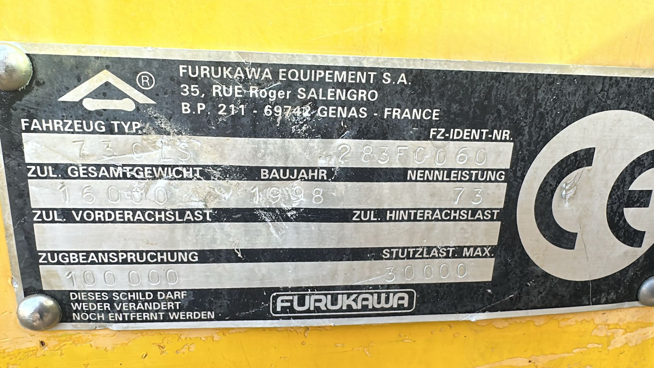 Furukawa 730 LS - Telakaivukone: kuva Furukawa 730 LS - Telakaivukone Furukawa 730 LS - Telakaivukone: kuva Furukawa 730 LS - Telakaivukone