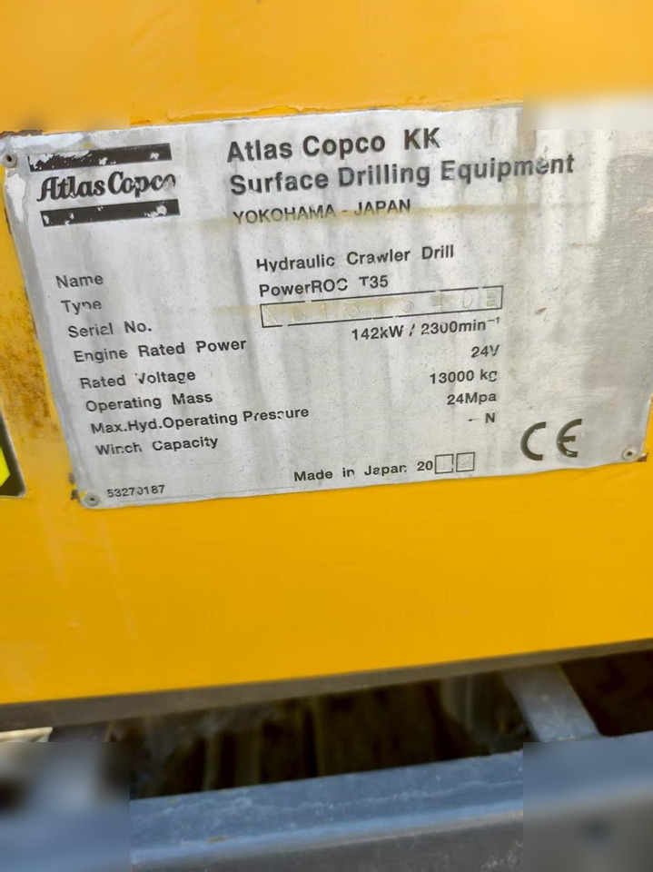 2012 ATLAS COPCO T35 - Porakone: kuva 2012 ATLAS COPCO T35 - Porakone 2012 ATLAS COPCO T35 - Porakone: kuva 2012 ATLAS COPCO T35 - Porakone