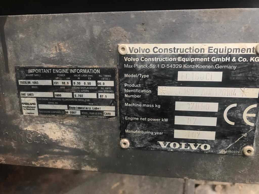 Telakaivukone Volvo EC 160 CL well: kuva Telakaivukone Volvo EC 160 CL well